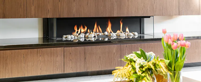 Double-height Fireplace Design Refurbishment in La Palma, California